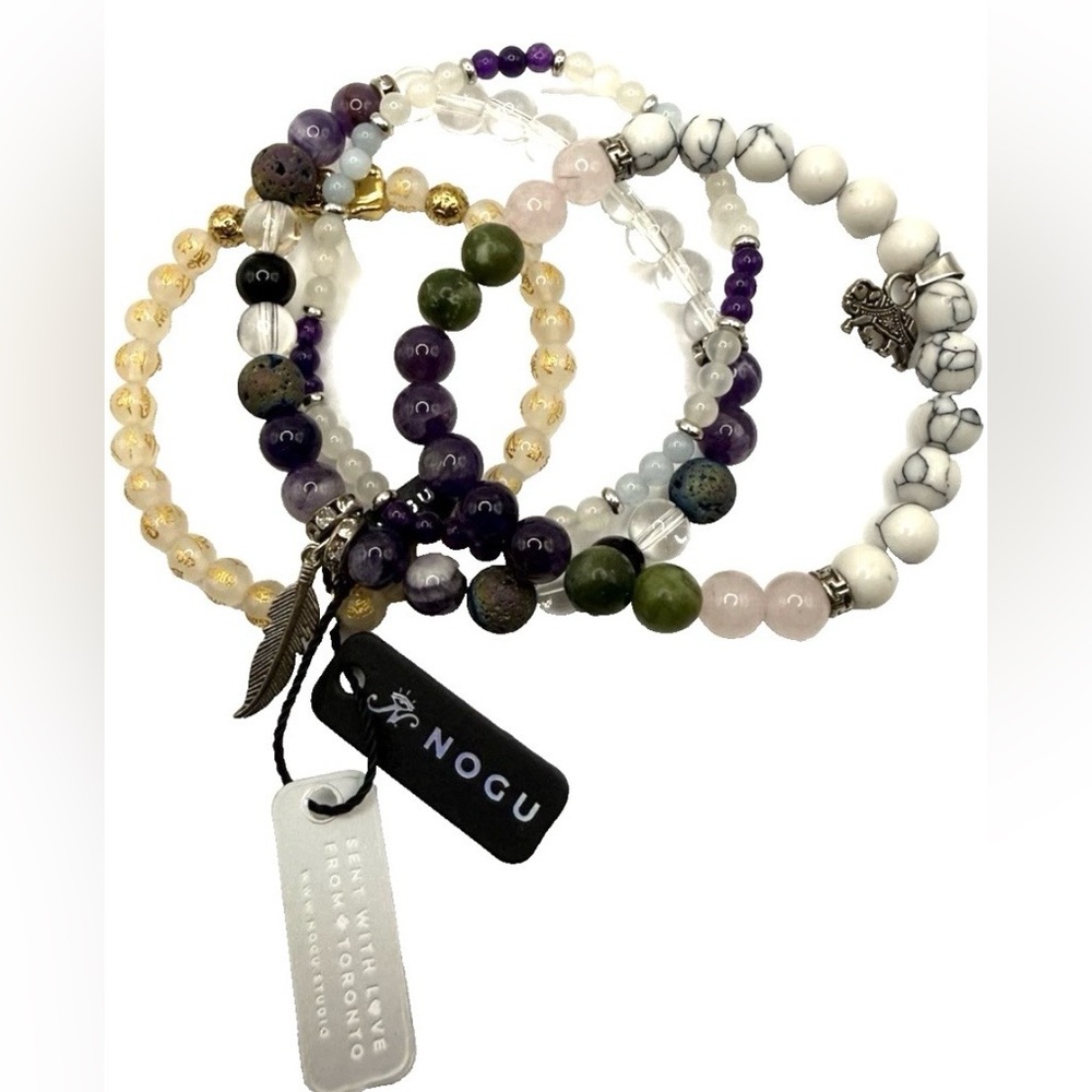 NWT NOGU & Multicolor Beaded Bracelet Set